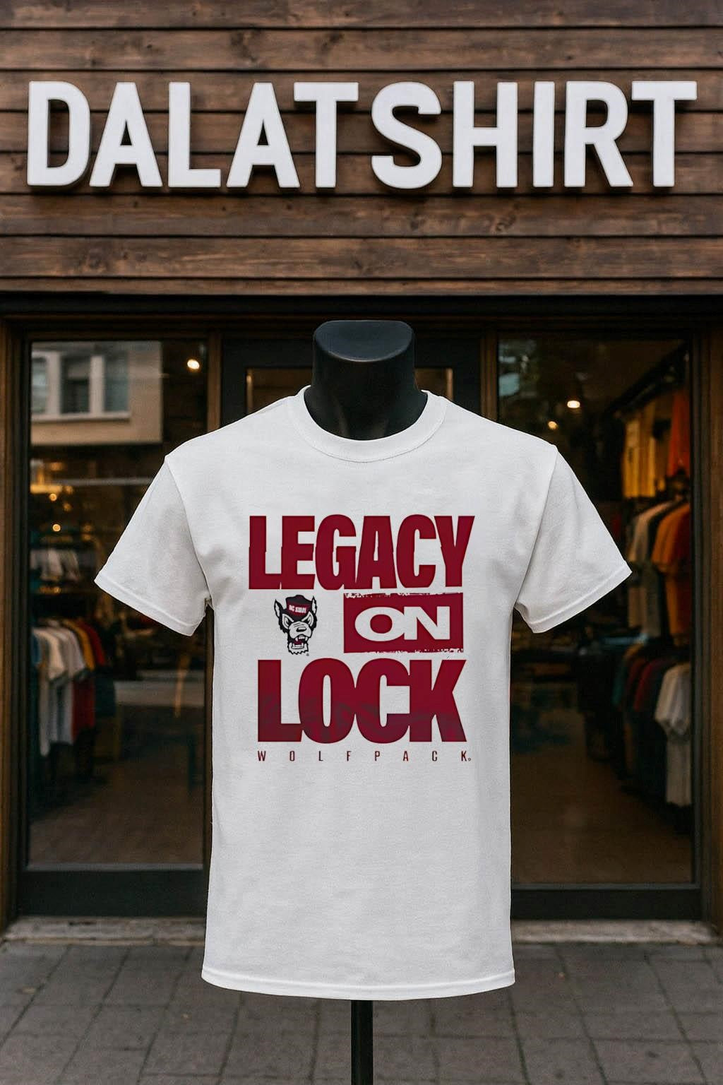 Legacy On Lock NC State Wolfpack Mascot - Adult & Kids T-Shirts, Sweatshirts & Hoodies apparel design preview 1