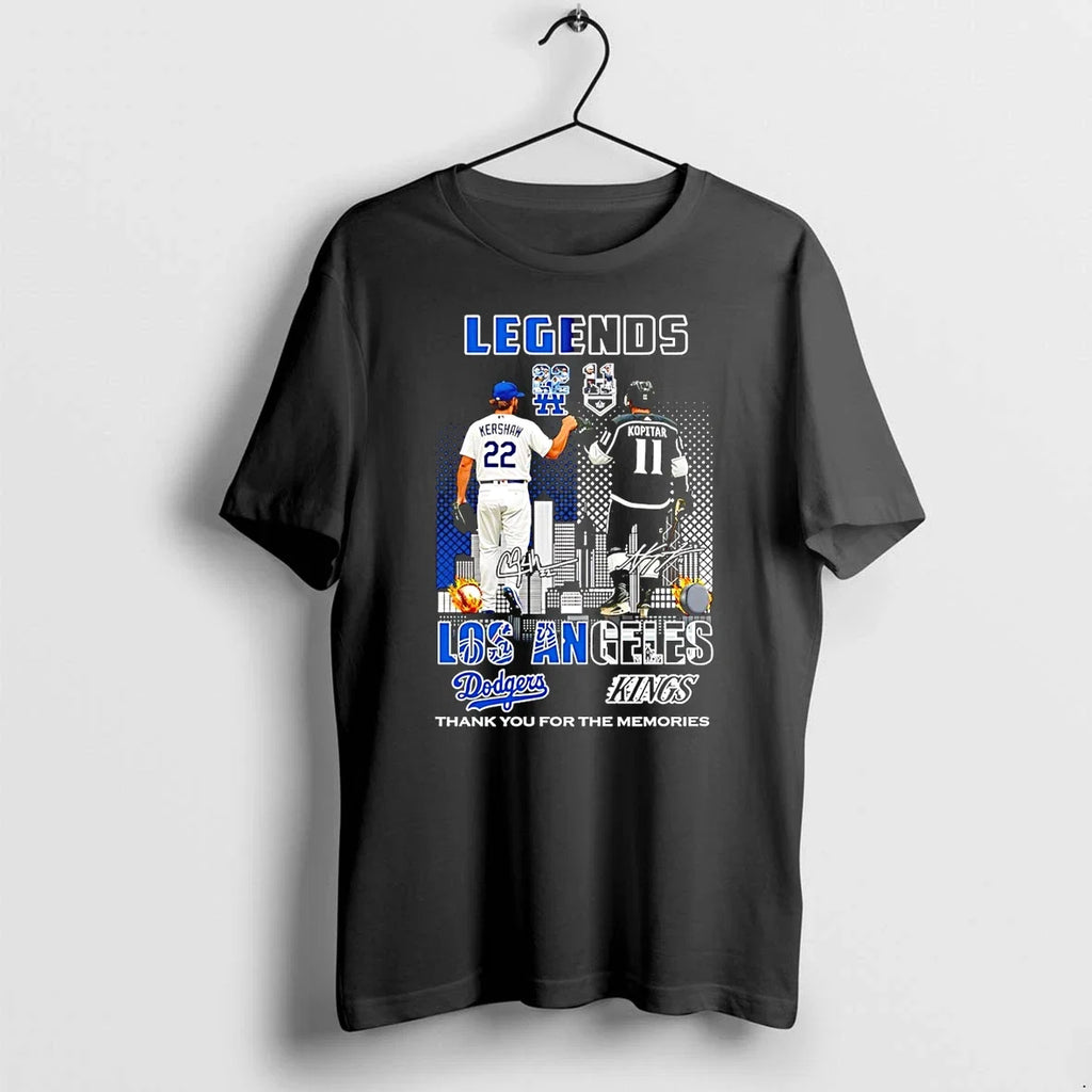 Legends Clayton Kershaw Dodgers And Anze Kopitar - Adult & Kids T-Shirts, Sweatshirts & Hoodies apparel design preview 1