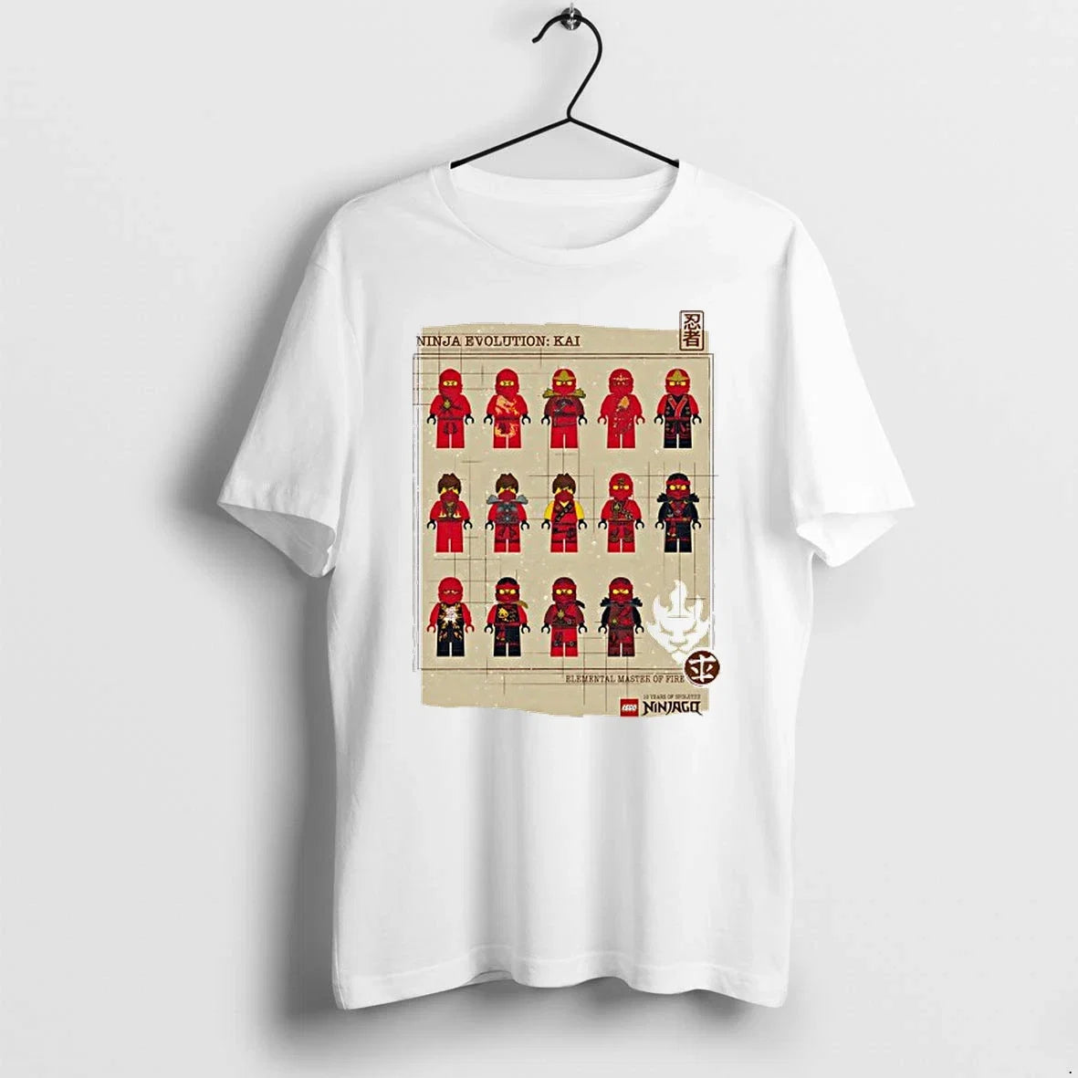 Lego Ninja Evolution Kai Elemental Master Of Fire - Adult & Kids T-Shirts, Sweatshirts & Hoodies apparel design preview 1