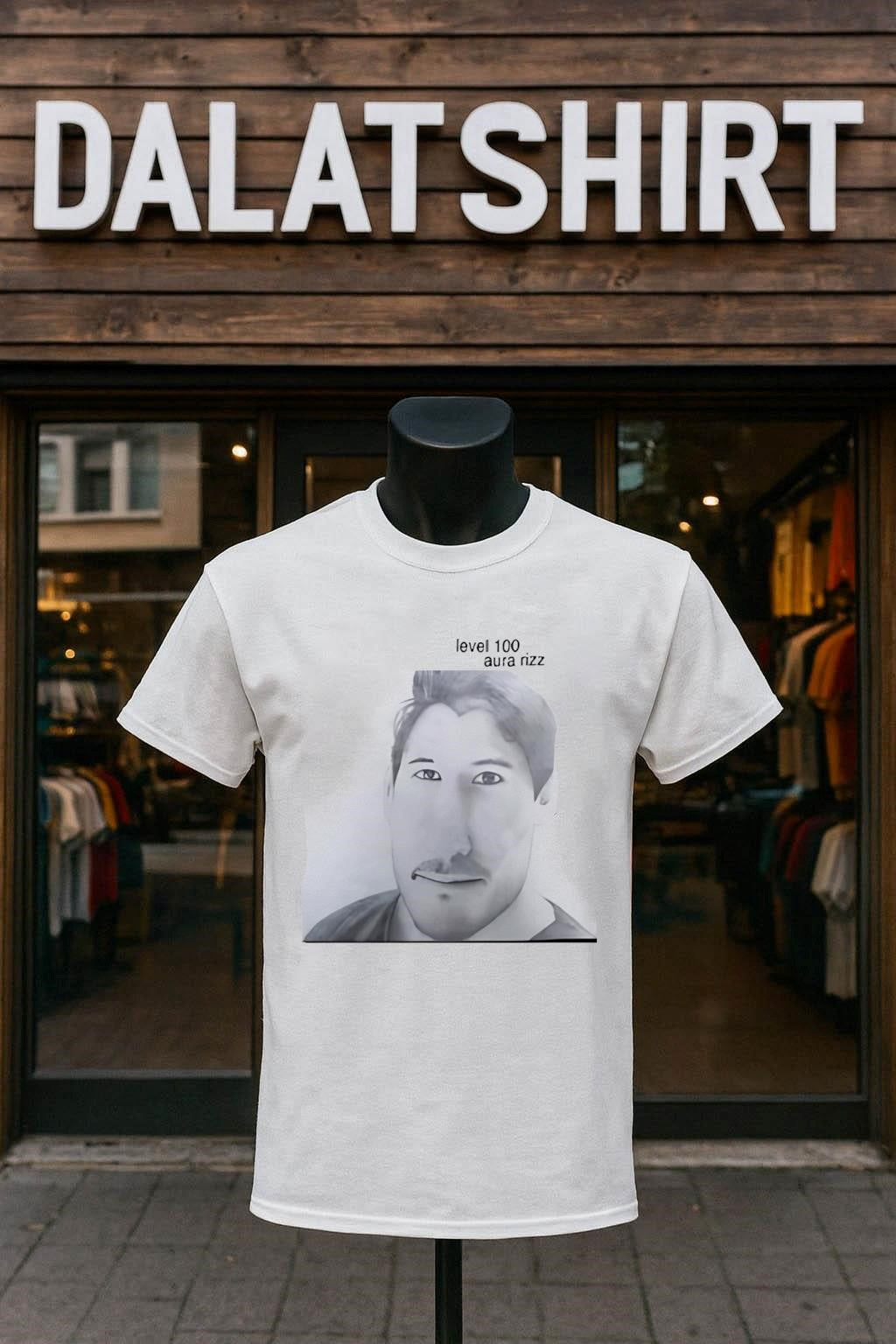 Level 100 Aura Rizz Markiplier Drawing Funny Meme - Adult & Kids T-Shirts, Sweatshirts & Hoodies apparel design preview 1