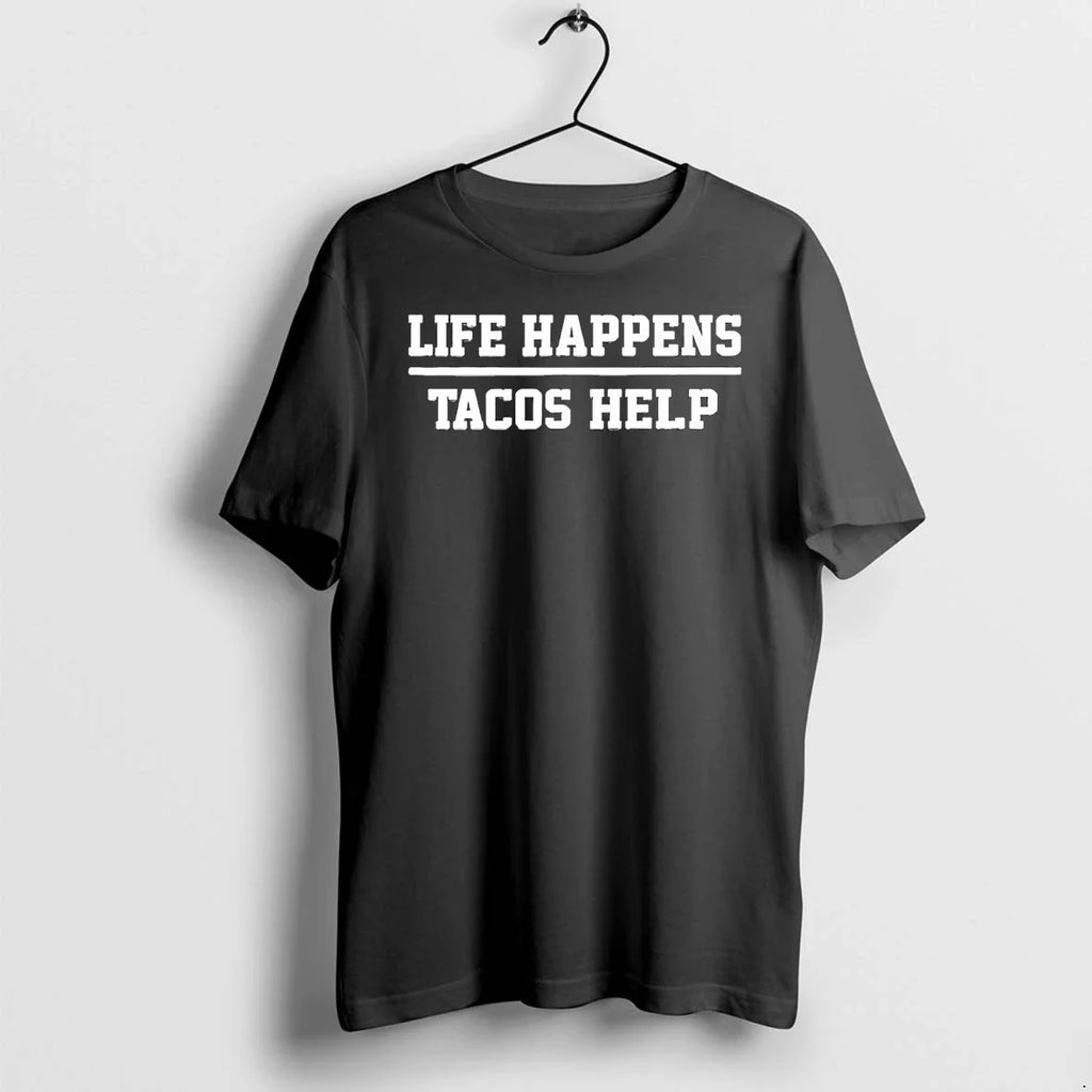 Life Happens Tacos Help Sweater - Adult & Kids T-Shirts, Sweatshirts & Hoodies apparel design preview 1