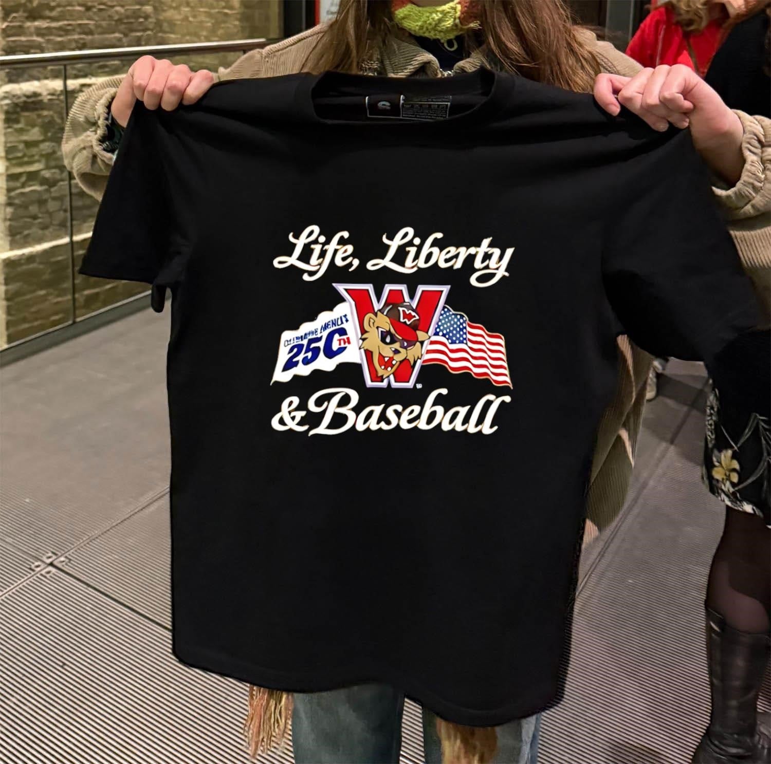 Life Liberty and Baseball Wisconsin Timber Rattlers - Adult & Kids T-Shirts, Sweatshirts & Hoodies apparel design preview 2