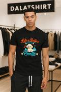 Life is Better with a Poodle Puppy and Pine Trees - Adult & Kids T-Shirts, Sweatshirts & Hoodies apparel design preview 1