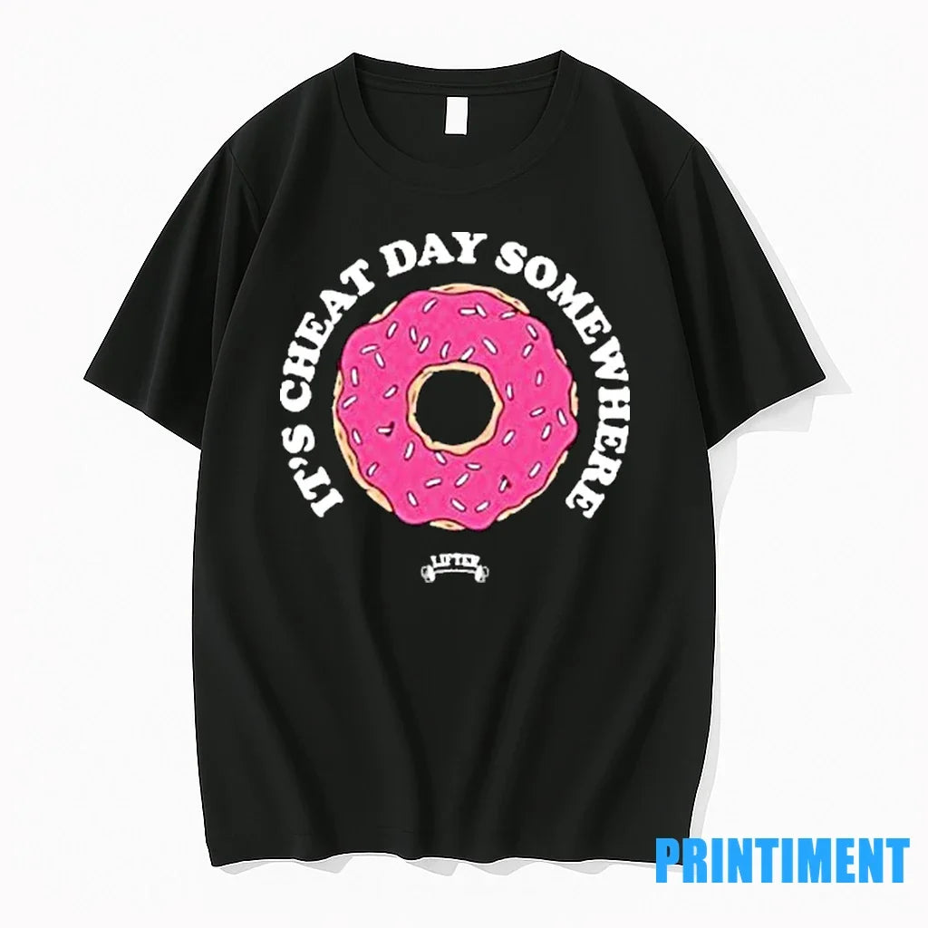 Lifter Its Cheat Day Somewhere Donut Sweater - Adult & Kids T-Shirts, Sweatshirts & Hoodies apparel design preview 1
