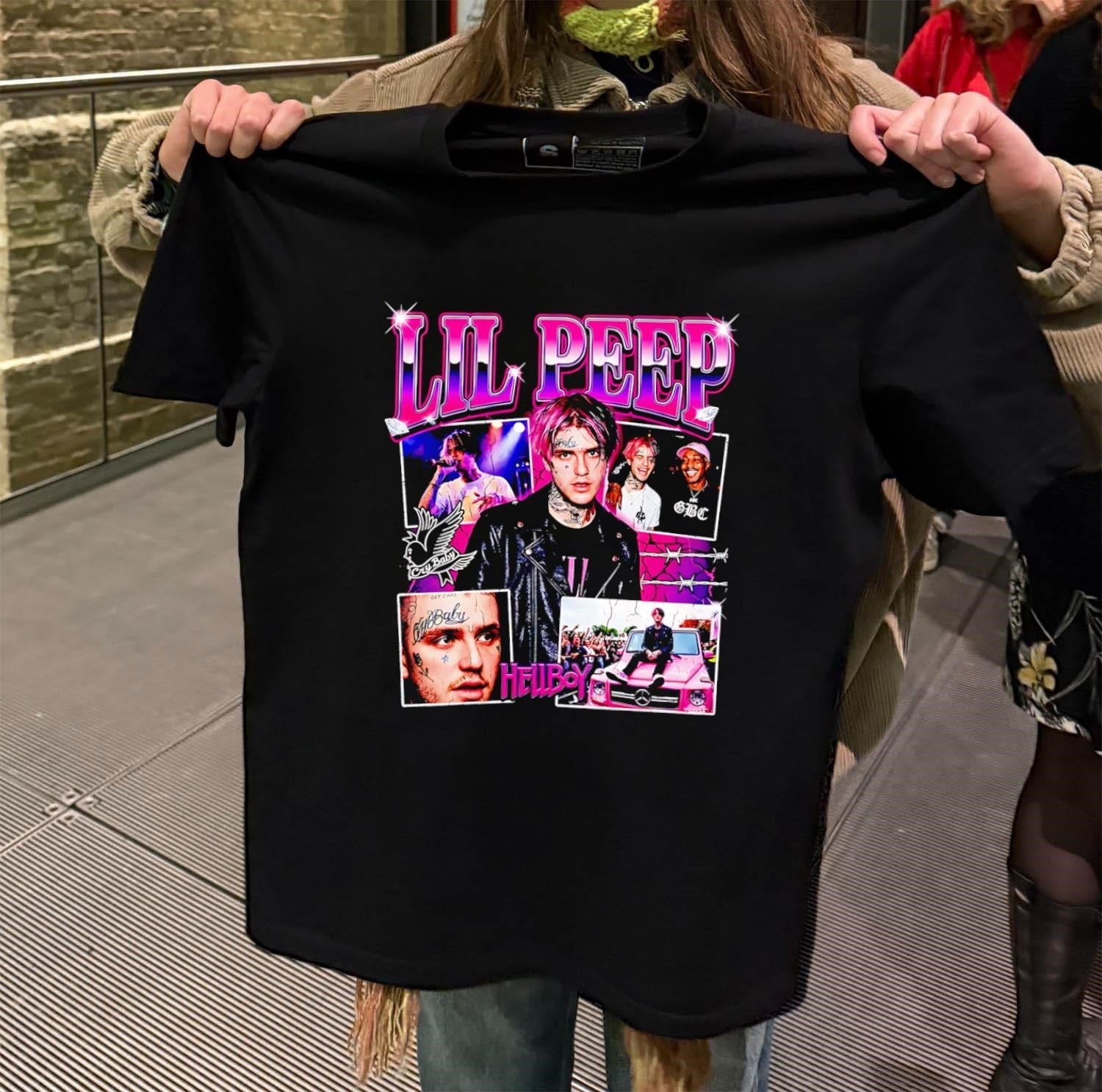 Lil Peep Cry Baby Hellboy GBC Mercedes Pink G-Wagon - Adult & Kids T-Shirts, Sweatshirts & Hoodies apparel design preview 2