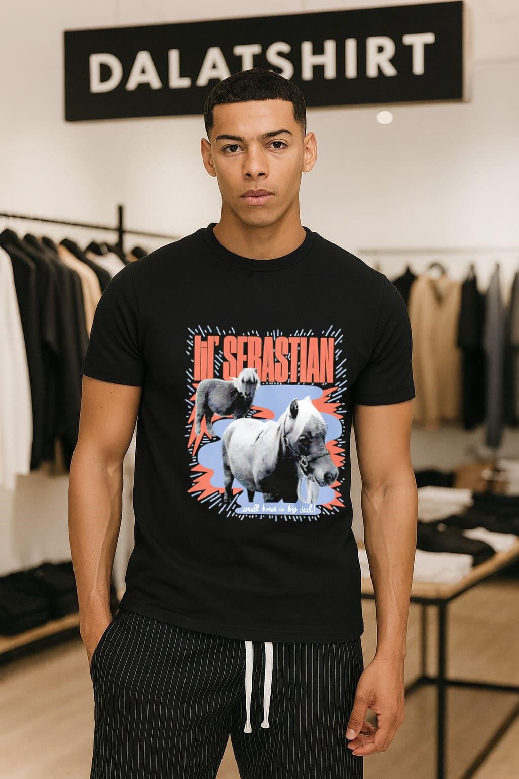 Lil' Sebastian Small Horse Is Big Deal - Adult & Kids T-Shirts, Sweatshirts & Hoodies apparel design preview 1