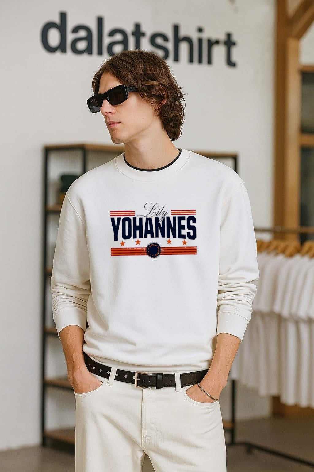 Lily Yohannes USWNT Players stars and stripes graphic - Adult & Kids T-Shirts, Sweatshirts & Hoodies apparel design preview 2