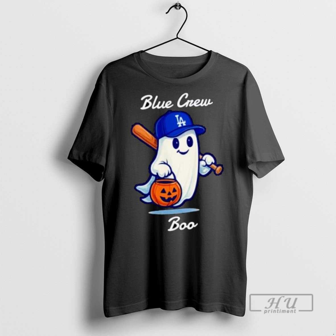 Limited Edition Blue Crew Dodgers Happy Halloween Boo - Adult & Kids T-Shirts, Sweatshirts & Hoodies apparel design preview 1