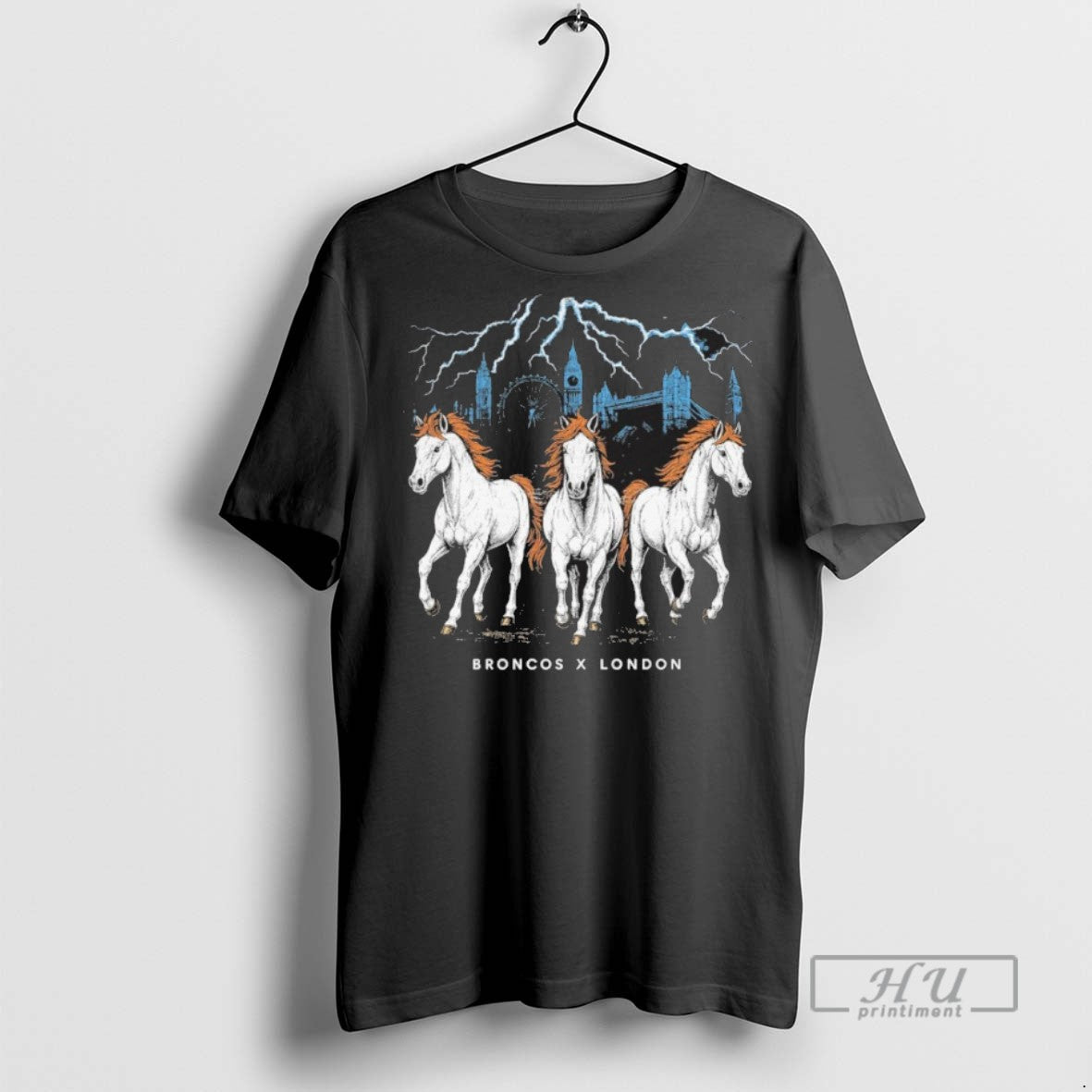 Limited Edition Broncos X London Game Three Horse - Adult & Kids T-Shirts, Sweatshirts & Hoodies apparel design preview 1
