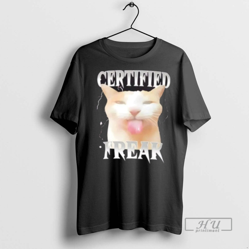 Limited Edition Certified Freak Cat Meme Graphic - Adult & Kids T-Shirts, Sweatshirts & Hoodies apparel design preview 1