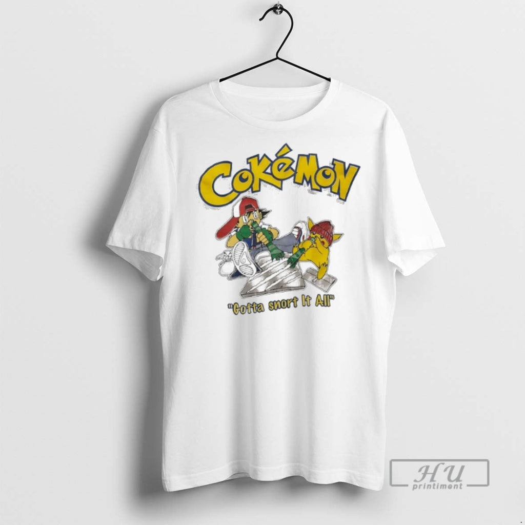 Limited Edition Cokemon Gotta Snort It All Graphic - Adult & Kids T-Shirts, Sweatshirts & Hoodies apparel design preview 1