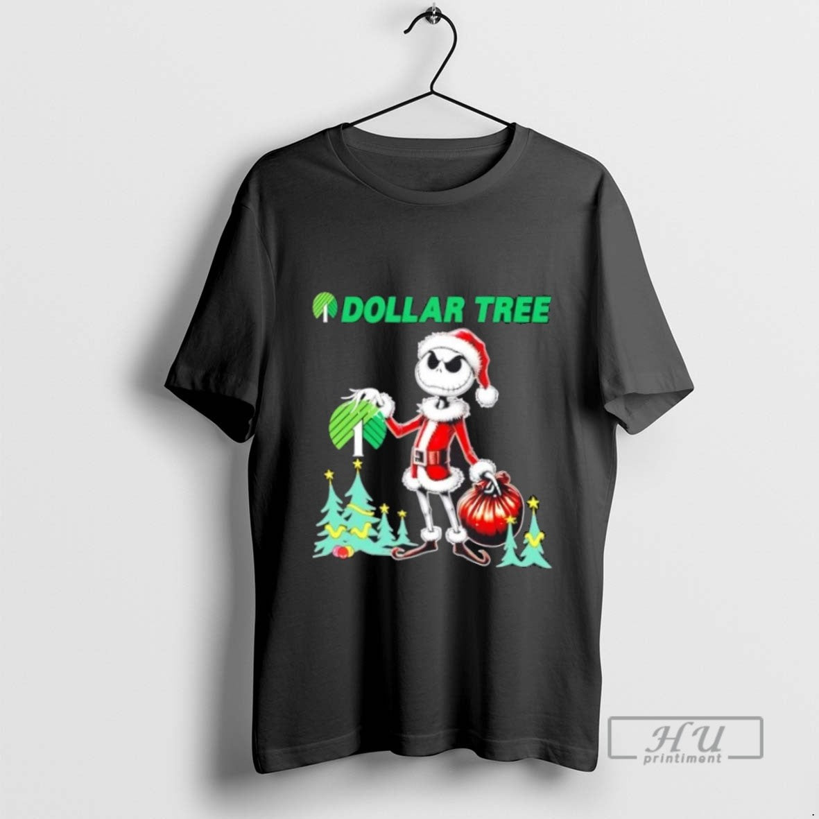 Limited Edition Dollar Tree X Jack Skellington Santa - Adult & Kids T-Shirts, Sweatshirts & Hoodies apparel design preview 1