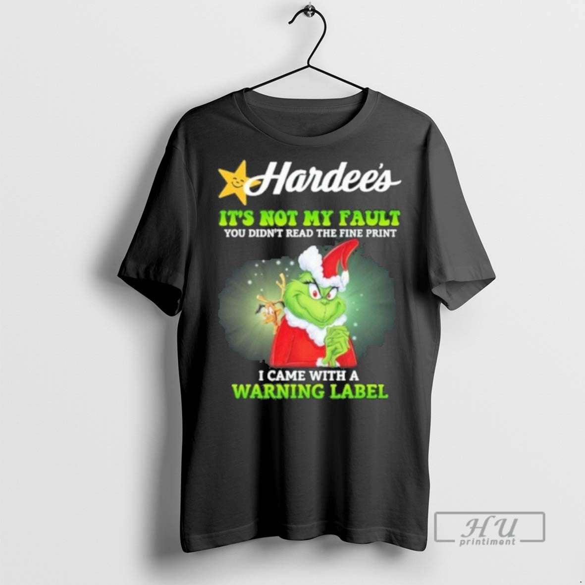 Limited Edition Hardees Santa Grinch Its Not My Fault - Adult & Kids T-Shirts, Sweatshirts & Hoodies apparel design preview 1