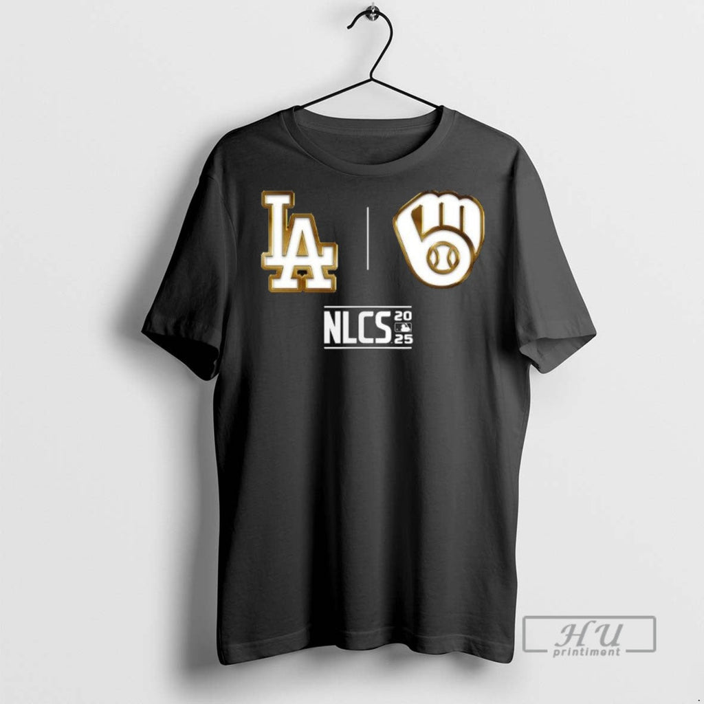 Limited Edition La Dodgers Vs Brewers 2025 Nlcs Game - Adult & Kids T-Shirts, Sweatshirts & Hoodies apparel design preview 1