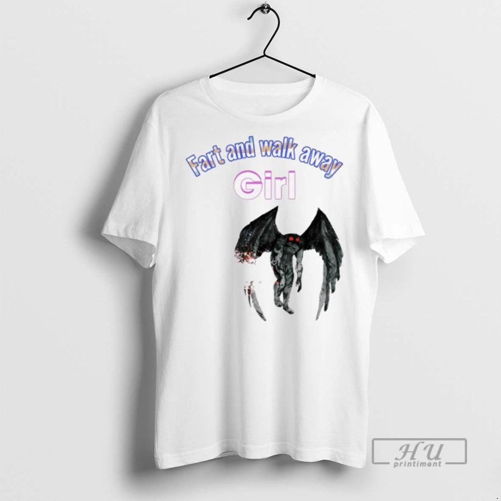 Limited Edition Mothman Fart And Walk Away Girl - Adult & Kids T-Shirts, Sweatshirts & Hoodies apparel design preview 1