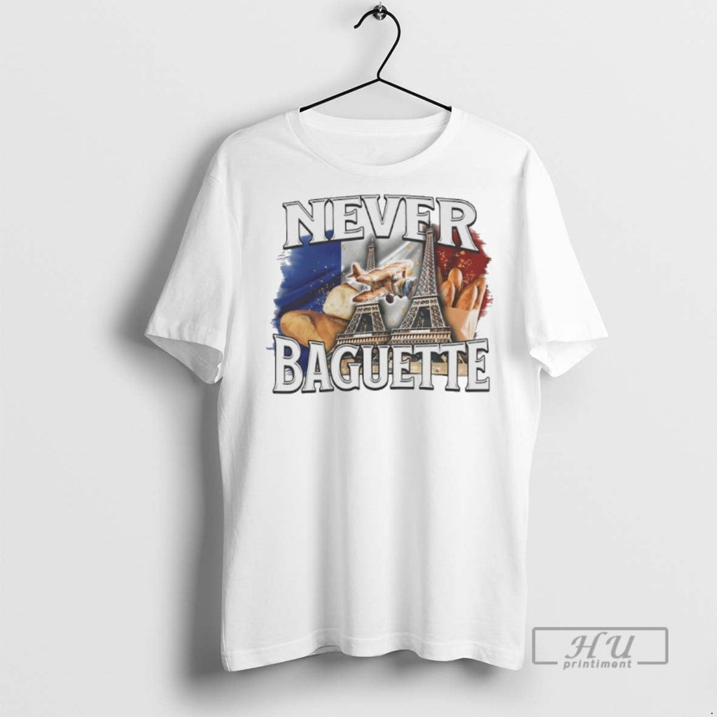 Limited Edition Never Baguette Eiffel Tower 90s - Adult & Kids T-Shirts, Sweatshirts & Hoodies apparel design preview 1