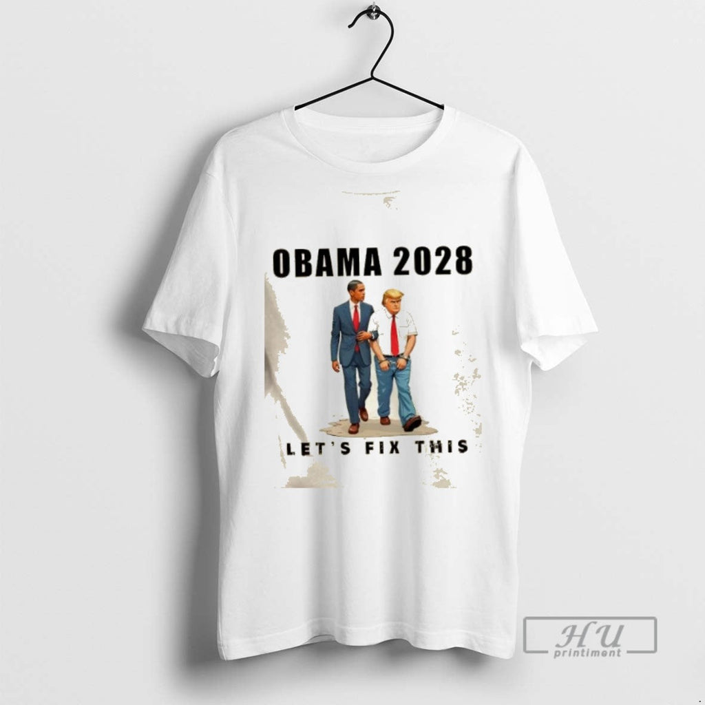Limited Edition Obama 2028 Lets Fix This Trump Jail - Adult & Kids T-Shirts, Sweatshirts & Hoodies apparel design preview 1