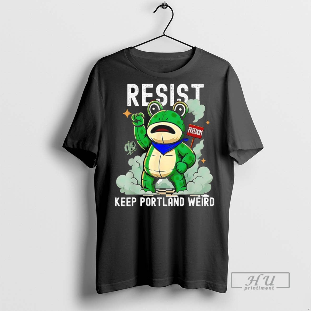 Limited Edition Portland Frog Resist Freedom Keep - Adult & Kids T-Shirts, Sweatshirts & Hoodies apparel design preview 1