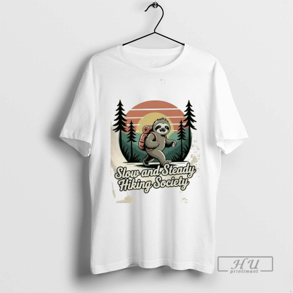 Limited Edition Sloth Slow And Steady Hiking Society - Adult & Kids T-Shirts, Sweatshirts & Hoodies apparel design preview 1