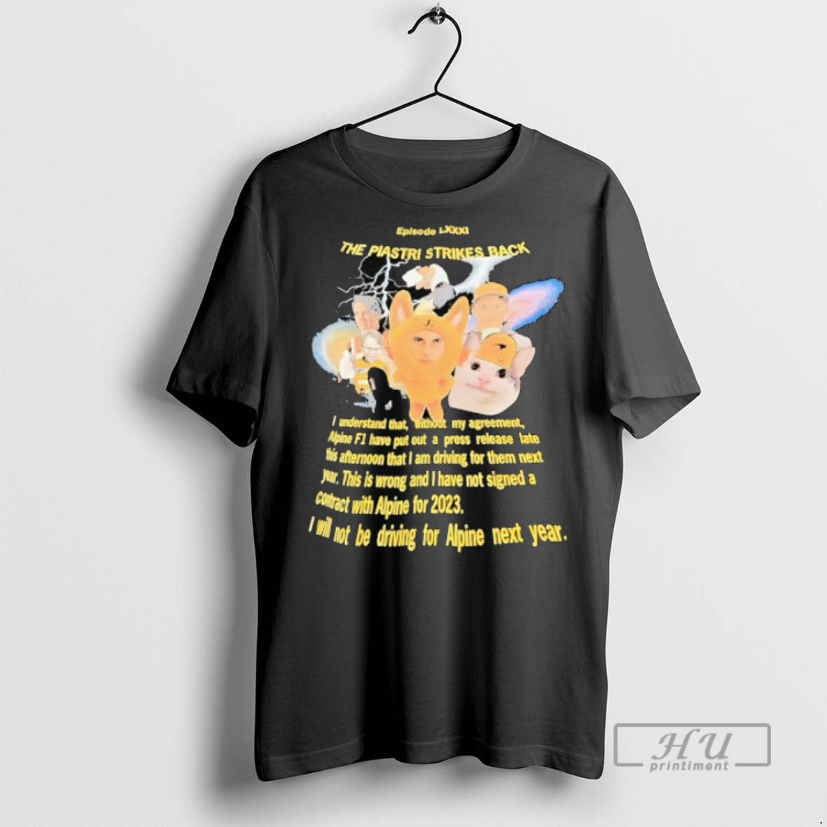 Limited Edition The Piastri Strikes Back Lightning - Adult & Kids T-Shirts, Sweatshirts & Hoodies apparel design preview 1