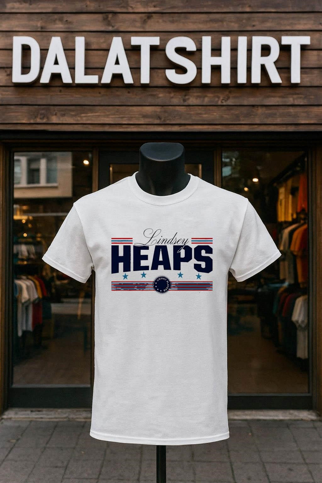 Lindsey Heaps USWNT players soccer name graphic - Adult & Kids T-Shirts, Sweatshirts & Hoodies apparel design preview 1