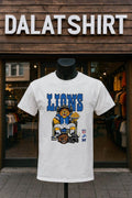 Lions Number 1 Mascot Sitting on Throne Holding - Adult & Kids T-Shirts, Sweatshirts & Hoodies apparel design preview 1
