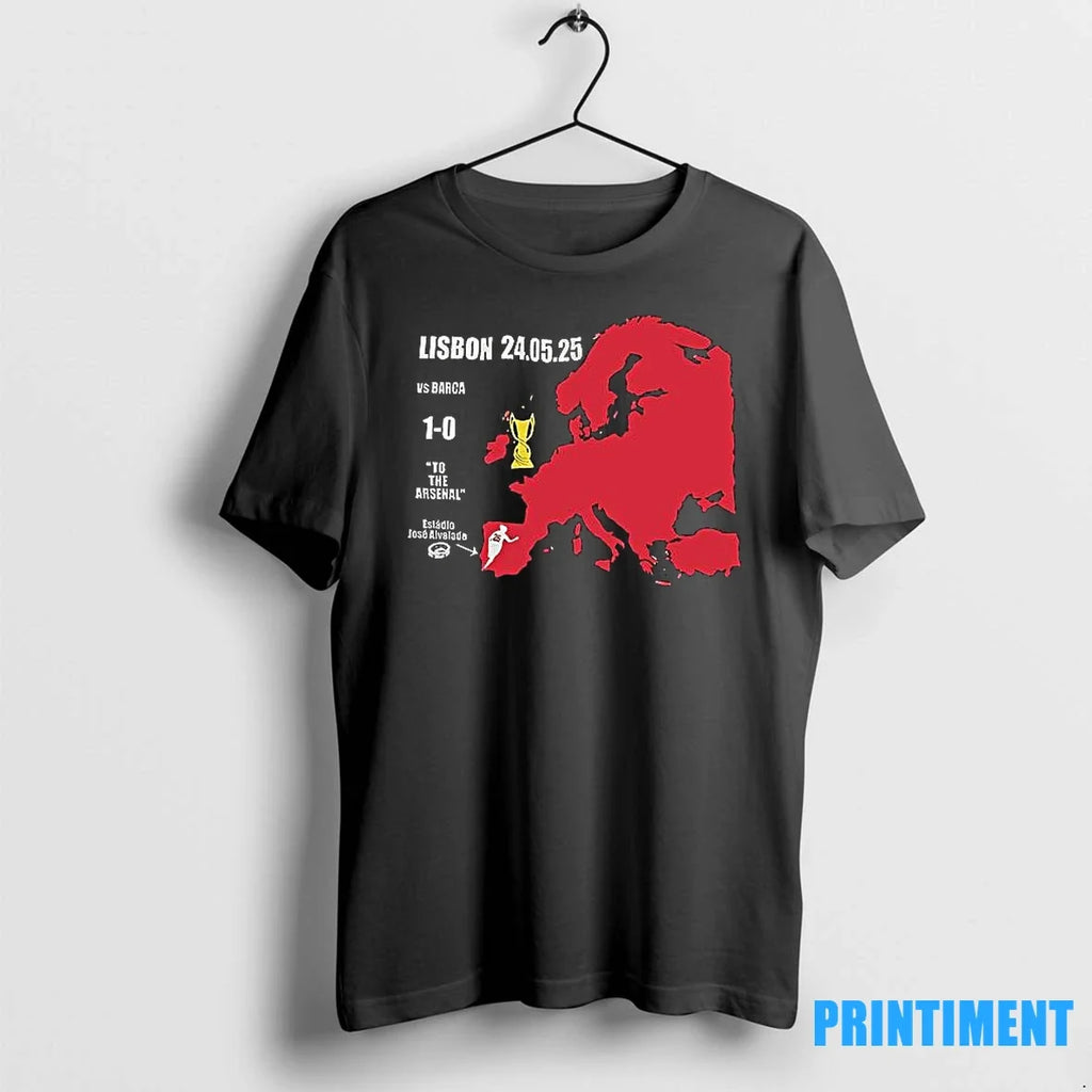 Lisbon Vs Barcelona We Went To From North London - Adult & Kids T-Shirts, Sweatshirts & Hoodies apparel design preview 1