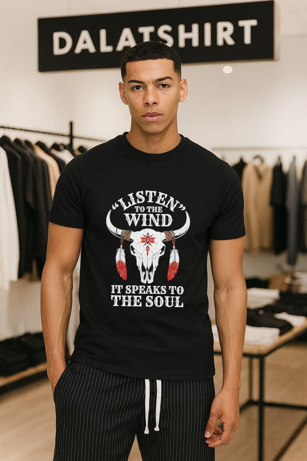 Listen to the wind it speaks soul - Adult & Kids T-Shirts, Sweatshirts & Hoodies apparel design preview 1