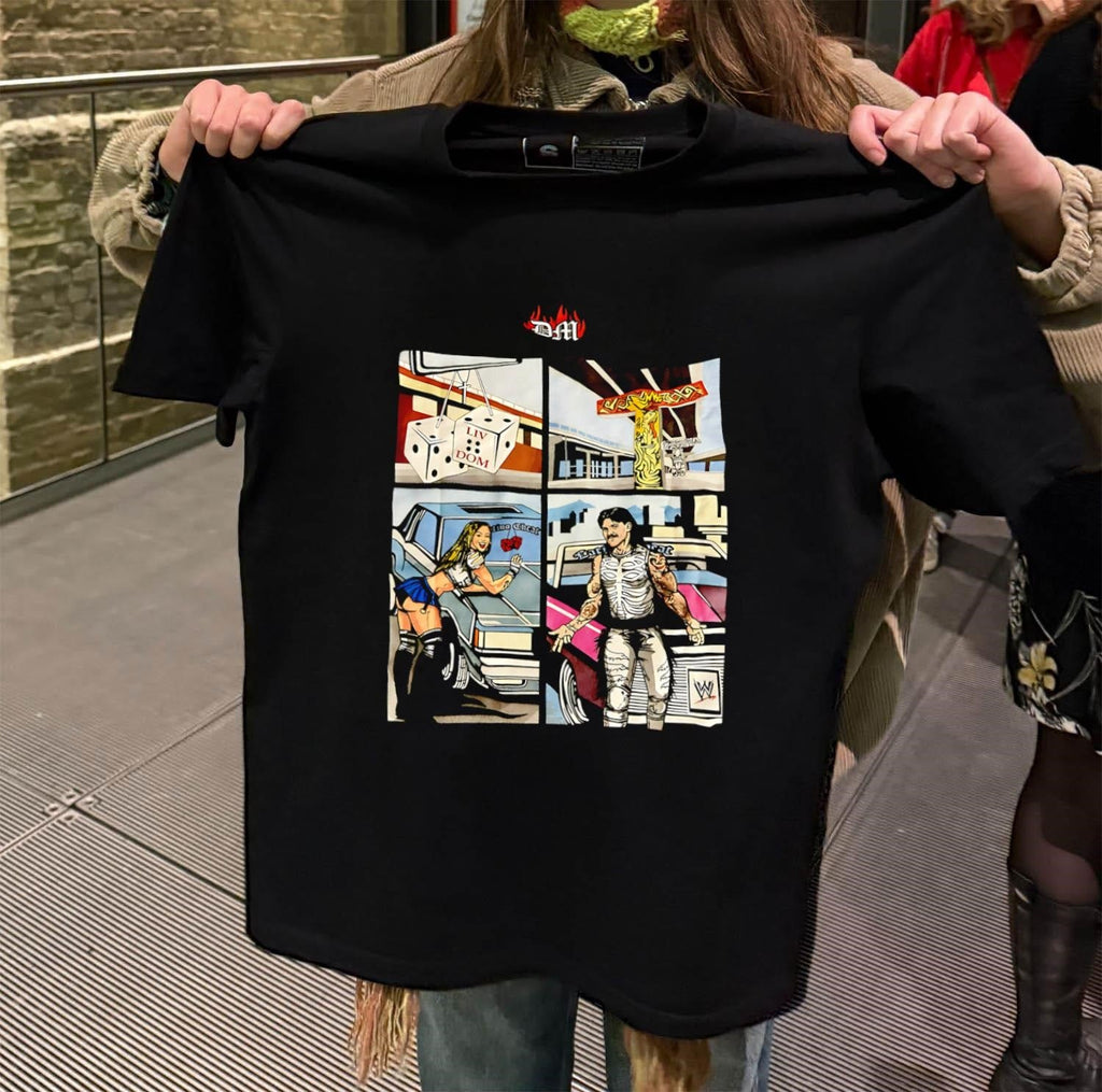 Liv Dom Latino Cheat Heat Lowrider Comic Art - Adult & Kids T-Shirts, Sweatshirts & Hoodies apparel design preview 2
