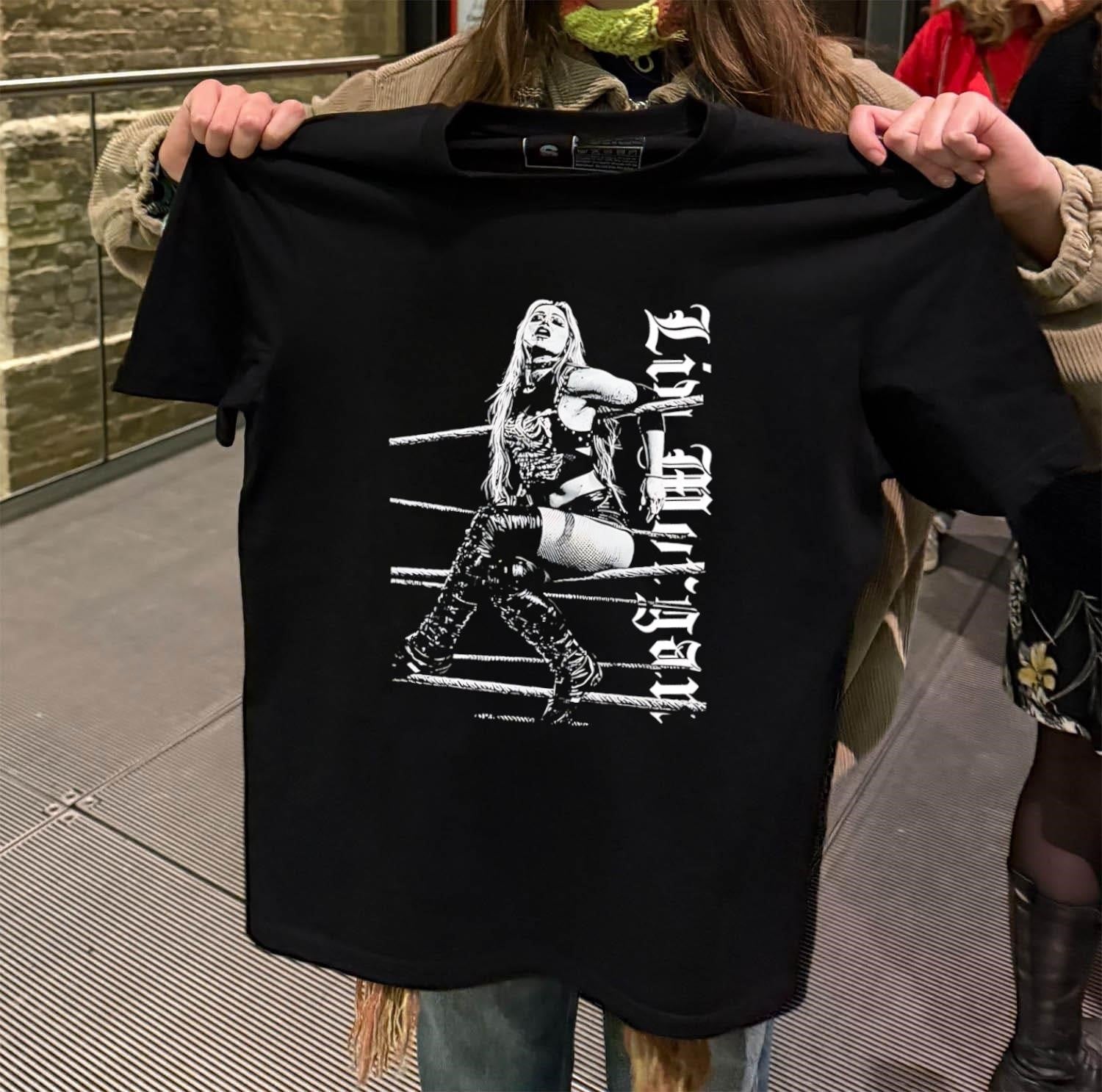 Liv Morgan Wrestling Gothic Font Portrait graphic - Adult & Kids T-Shirts, Sweatshirts & Hoodies apparel design preview 2