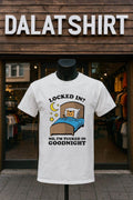 Locked In No I'm Tucked Goodnight Cat Bed - Adult & Kids T-Shirts, Sweatshirts & Hoodies apparel design preview 1