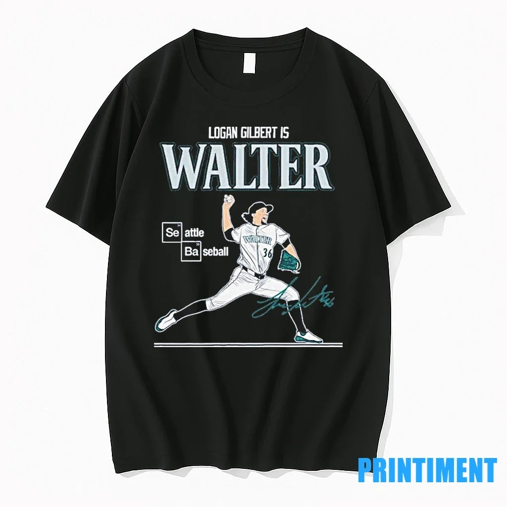 Logan Gilbert Is Walter Seattle Baseball Sweater - Adult & Kids T-Shirts, Sweatshirts & Hoodies apparel design preview 1