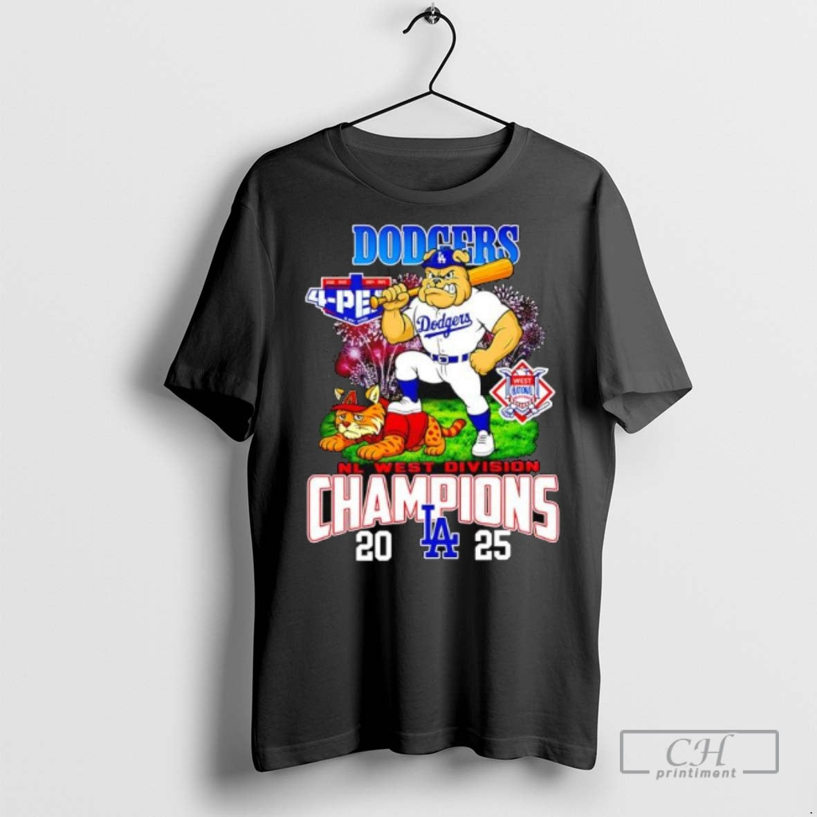 Los Angeles Dodgers 2025 Nl West Division Champions - Adult & Kids T-Shirts, Sweatshirts & Hoodies apparel design preview 1