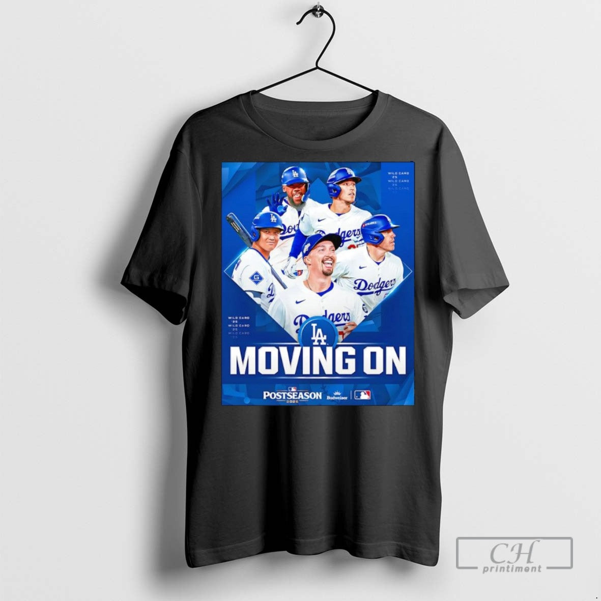 Los Angeles Dodgers 2025 Postseason Moving On - Adult & Kids T-Shirts, Sweatshirts & Hoodies apparel design preview 1