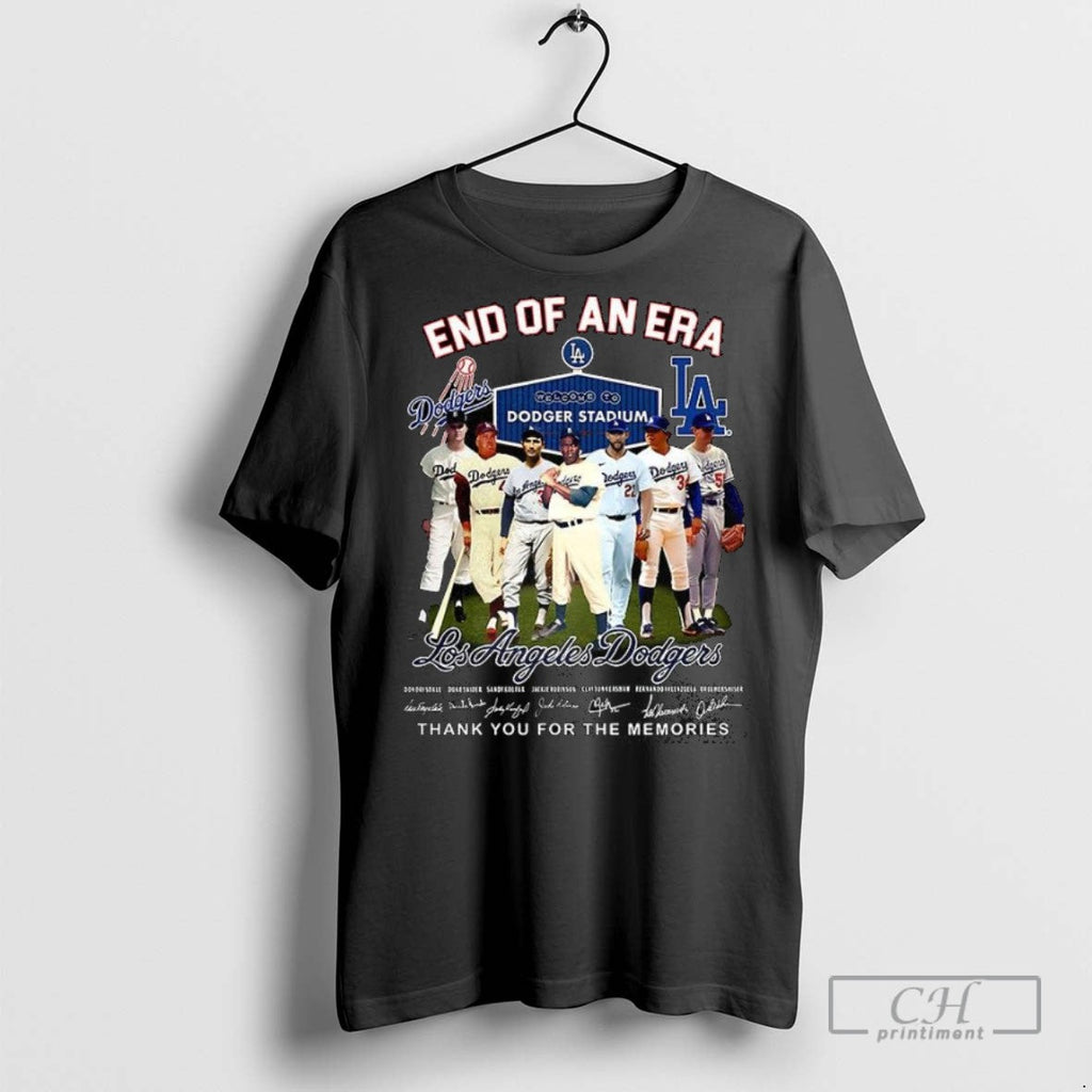 Los Angeles Dodgers Legend End Of An Era Signature - Adult & Kids T-Shirts, Sweatshirts & Hoodies apparel design preview 1