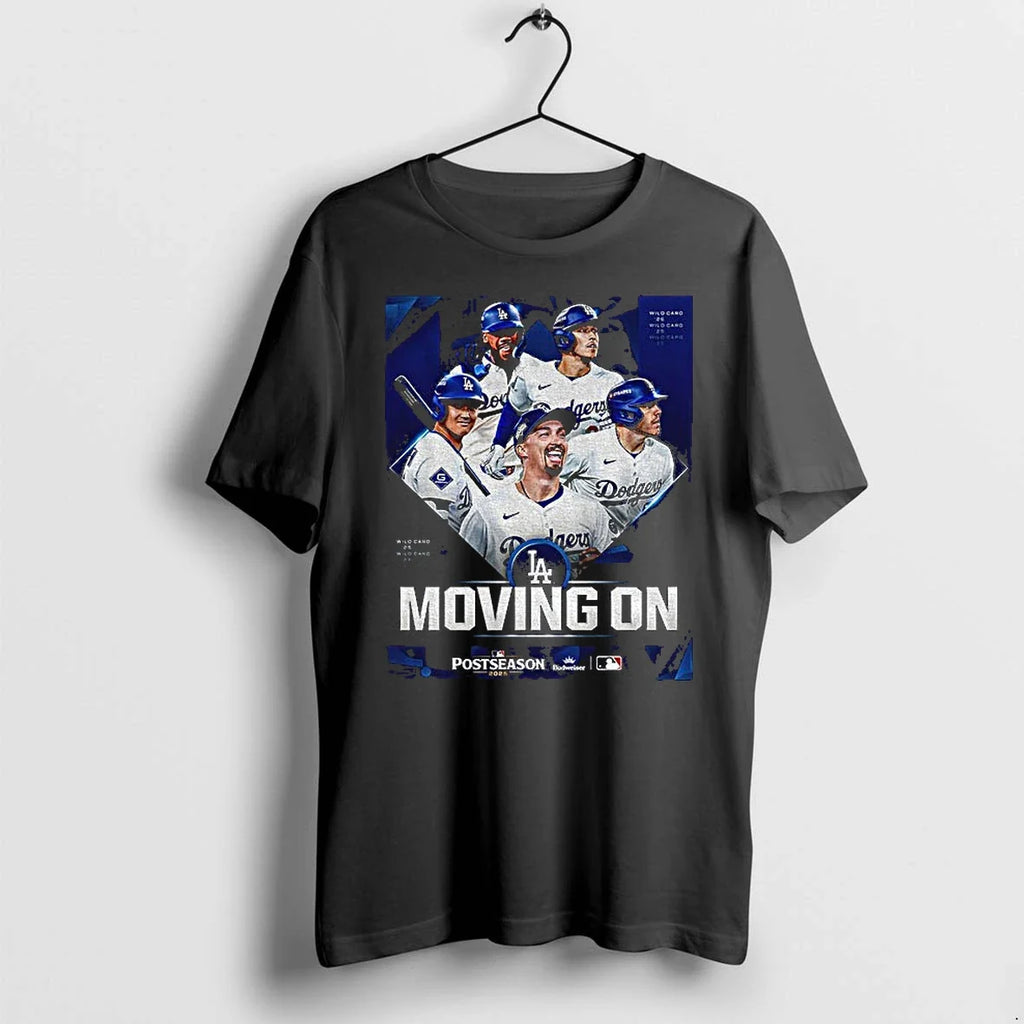 Los Angeles Dodgers Mlb Baseball Moving On Postseason - Adult & Kids T-Shirts, Sweatshirts & Hoodies apparel design preview 1