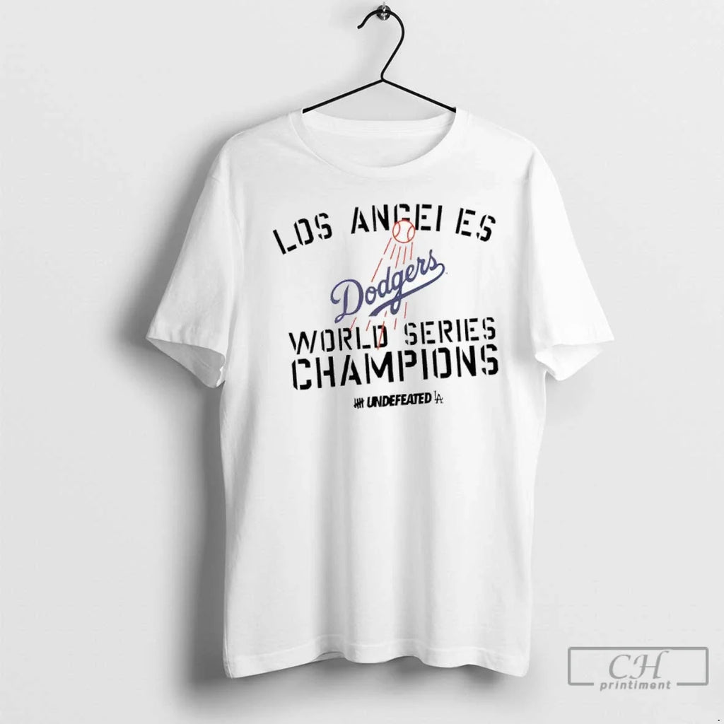 Los Angeles Dodgers New Era X Undefeated World Series - Adult & Kids T-Shirts, Sweatshirts & Hoodies apparel design preview 1