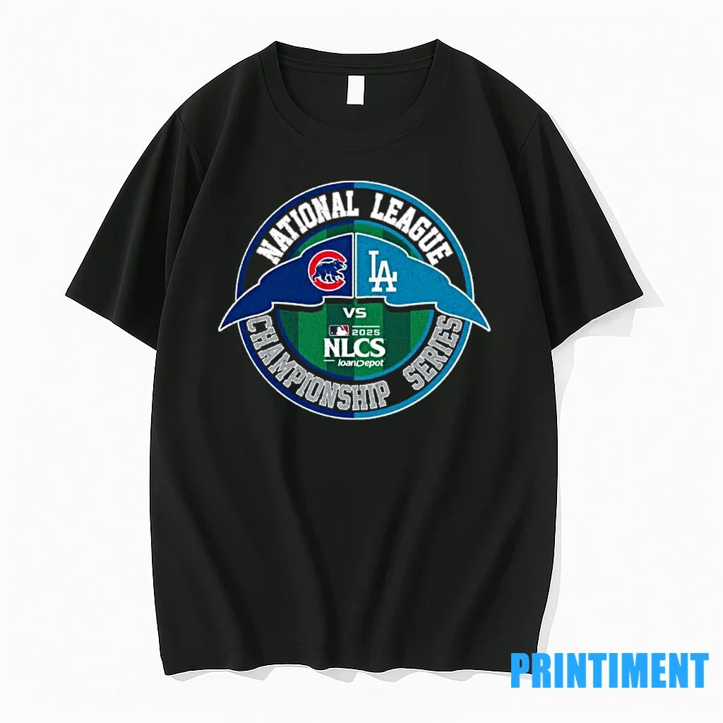 Los Angeles Dodgers Vs Chicago Cubs 2025 National - Adult & Kids T-Shirts, Sweatshirts & Hoodies apparel design preview 1