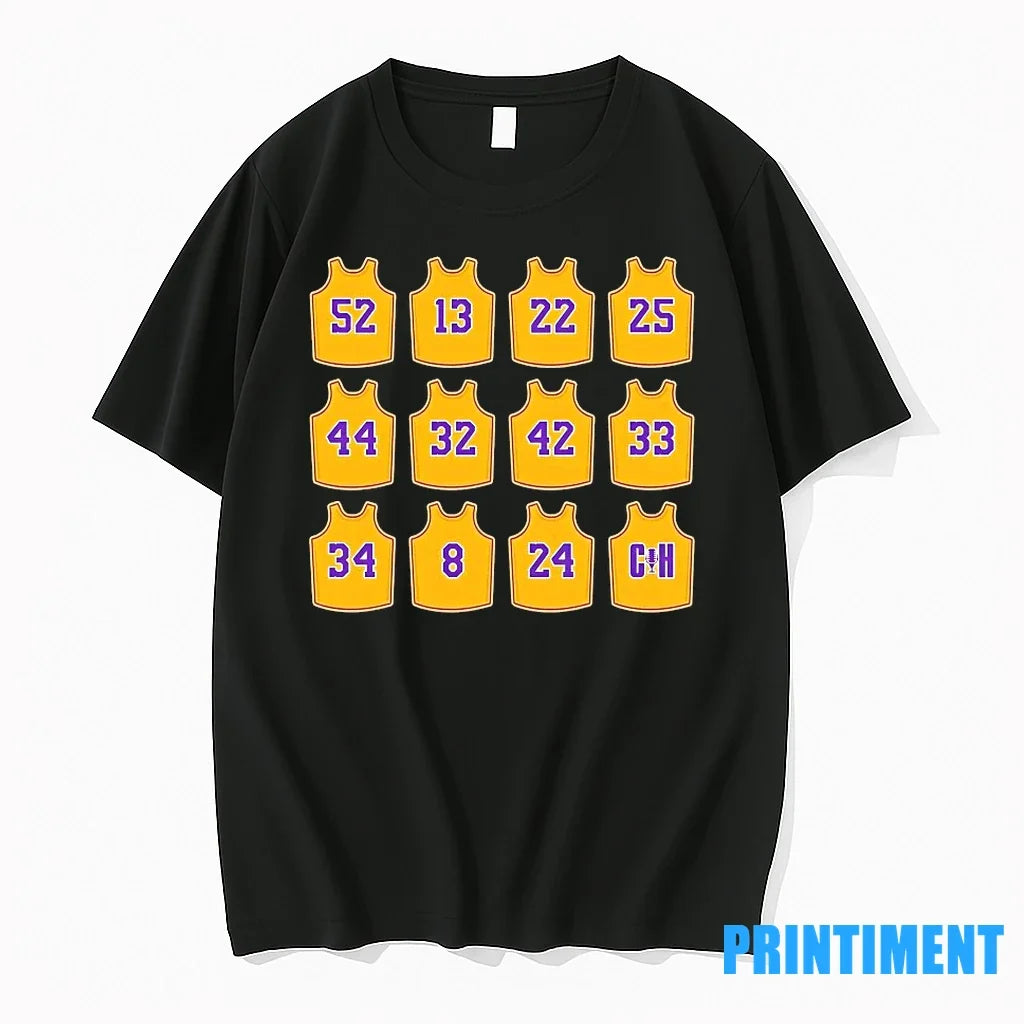 Los Angeles Lakers Jersey Retired Sweater - Adult & Kids T-Shirts, Sweatshirts & Hoodies apparel design preview 1