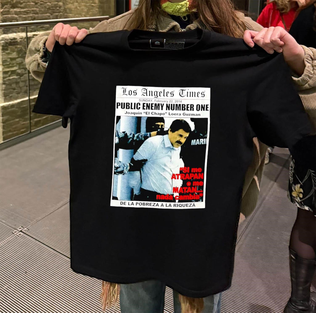Los Angeles Times Public Enemy Number One Joaquin El - Adult & Kids T-Shirts, Sweatshirts & Hoodies apparel design preview 2