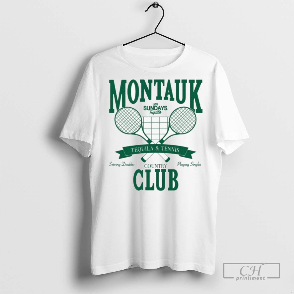 Los Sundays Montauk Country Club Tequila And Tennis - Adult & Kids T-Shirts, Sweatshirts & Hoodies apparel design preview 1