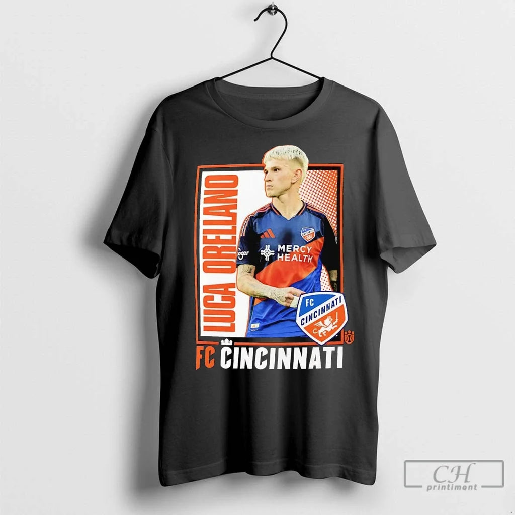 Luca Orellano Fc Cincinnati Portrait - Adult & Kids T-Shirts, Sweatshirts & Hoodies apparel design preview 1