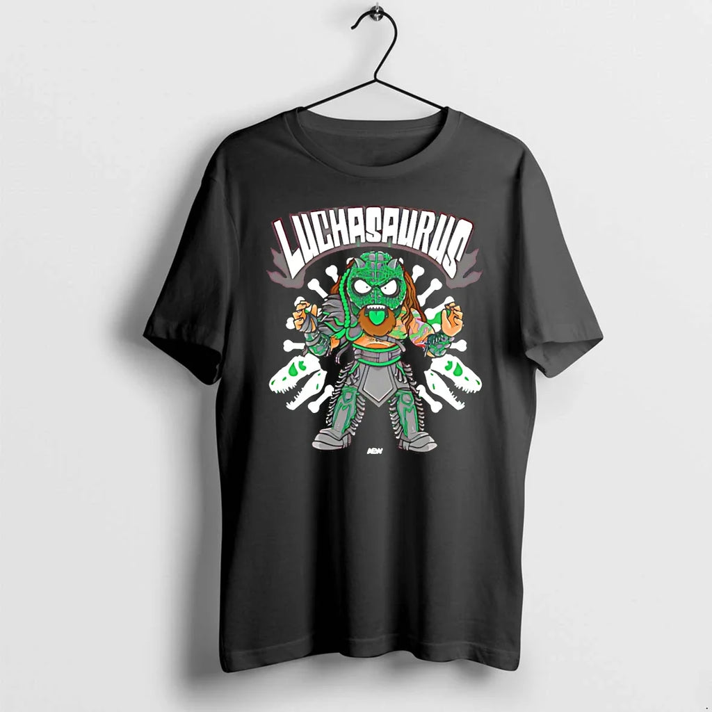 Luchasaurus Back From Extinction Caricature Sweater - Adult & Kids T-Shirts, Sweatshirts & Hoodies apparel design preview 1