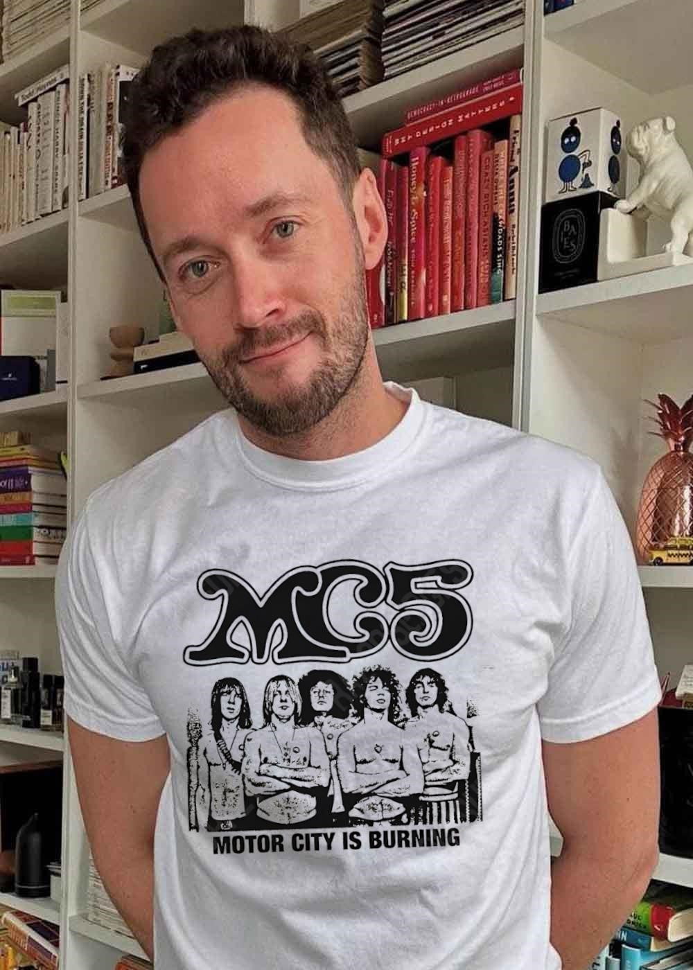 MC5 Band Motor City Is Burning - Adult & Kids T-Shirts, Sweatshirts & Hoodies apparel design preview 2