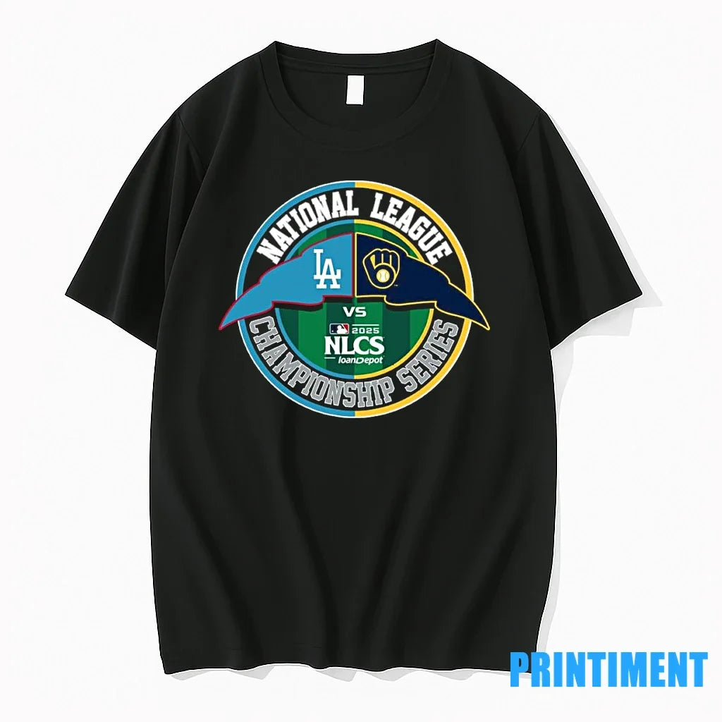 Mlb Los Angeles Dodgers Vs Milwaukee Brewers 2025 - Adult & Kids T-Shirts, Sweatshirts & Hoodies apparel design preview 1