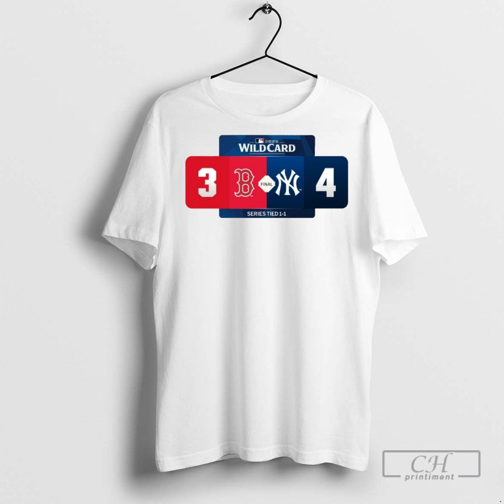 Mlb Wild Card 2025 New York Yankees 4 3 Boston Red - Adult & Kids T-Shirts, Sweatshirts & Hoodies apparel design preview 1