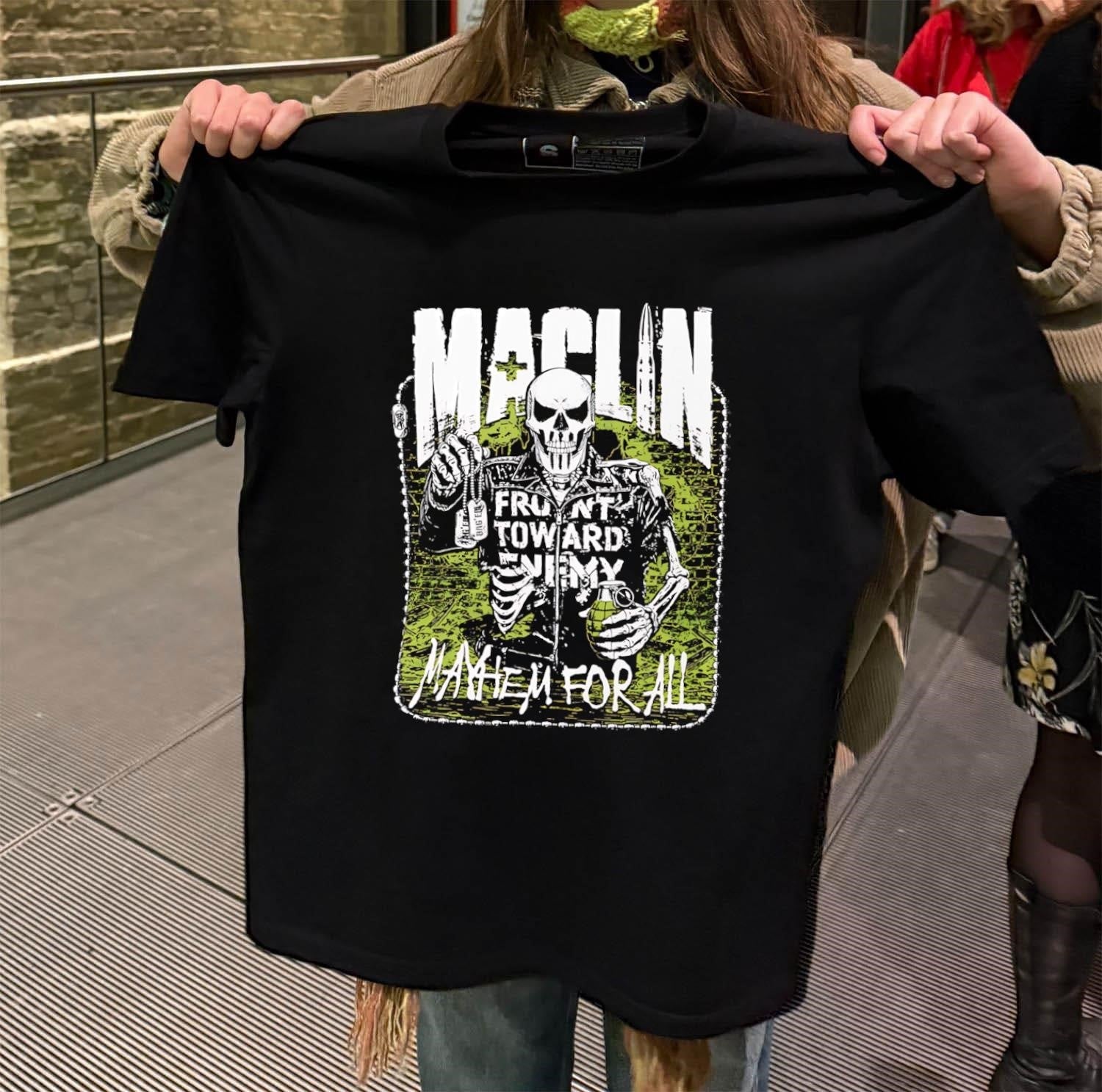 Maclin Skeleton Front Toward Enemy Mayhem For All - Adult & Kids T-Shirts, Sweatshirts & Hoodies apparel design preview 2