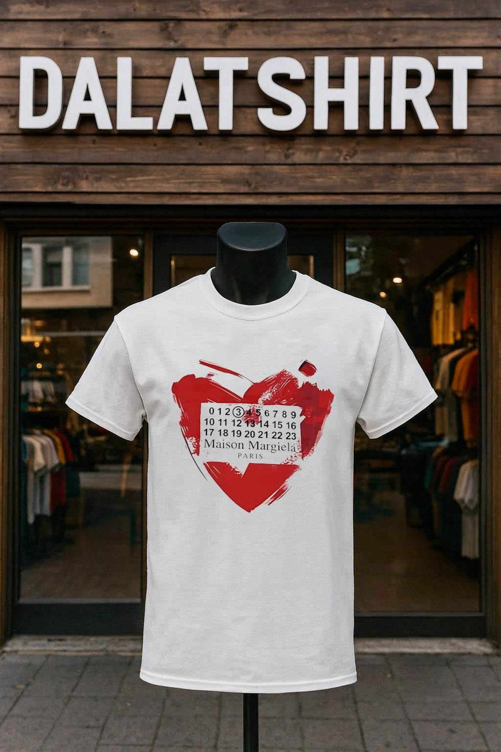 Maison Margiela Paris Heart Red Brush Stroke - Adult & Kids T-Shirts, Sweatshirts & Hoodies apparel design preview 1