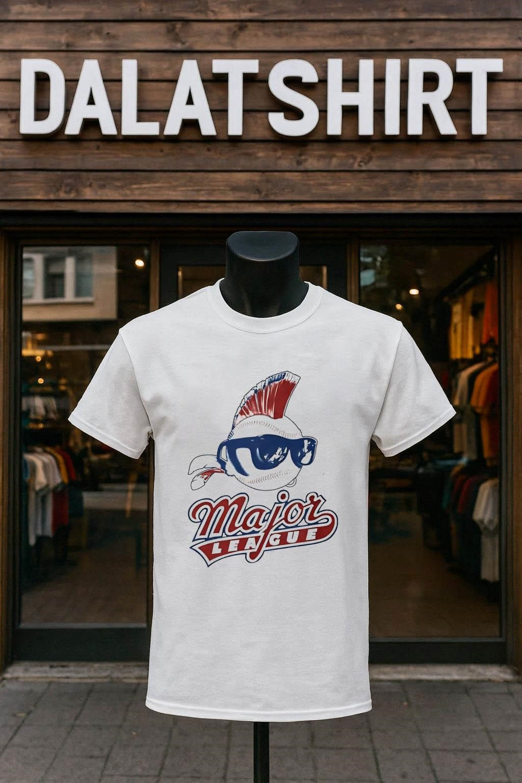 Major League Baseball With Mohawk And Sunglasses - Adult & Kids T-Shirts, Sweatshirts & Hoodies apparel design preview 1