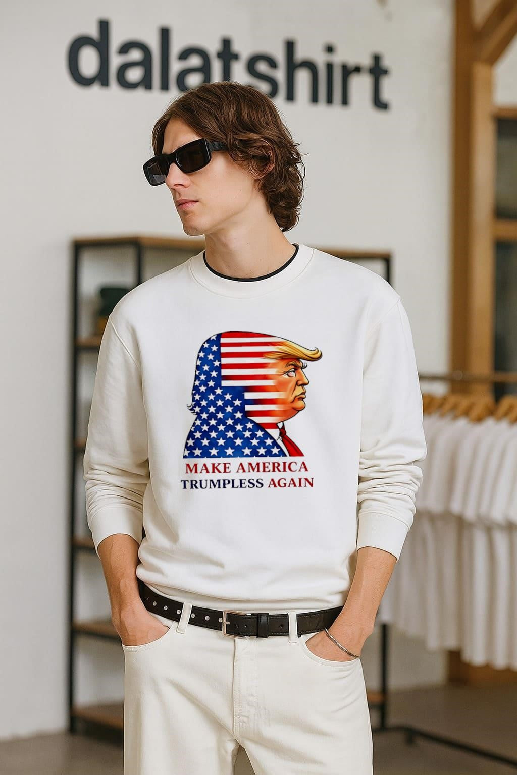 Make America Trumpless Again Anti Trump - Adult & Kids T-Shirts, Sweatshirts & Hoodies apparel design preview 2